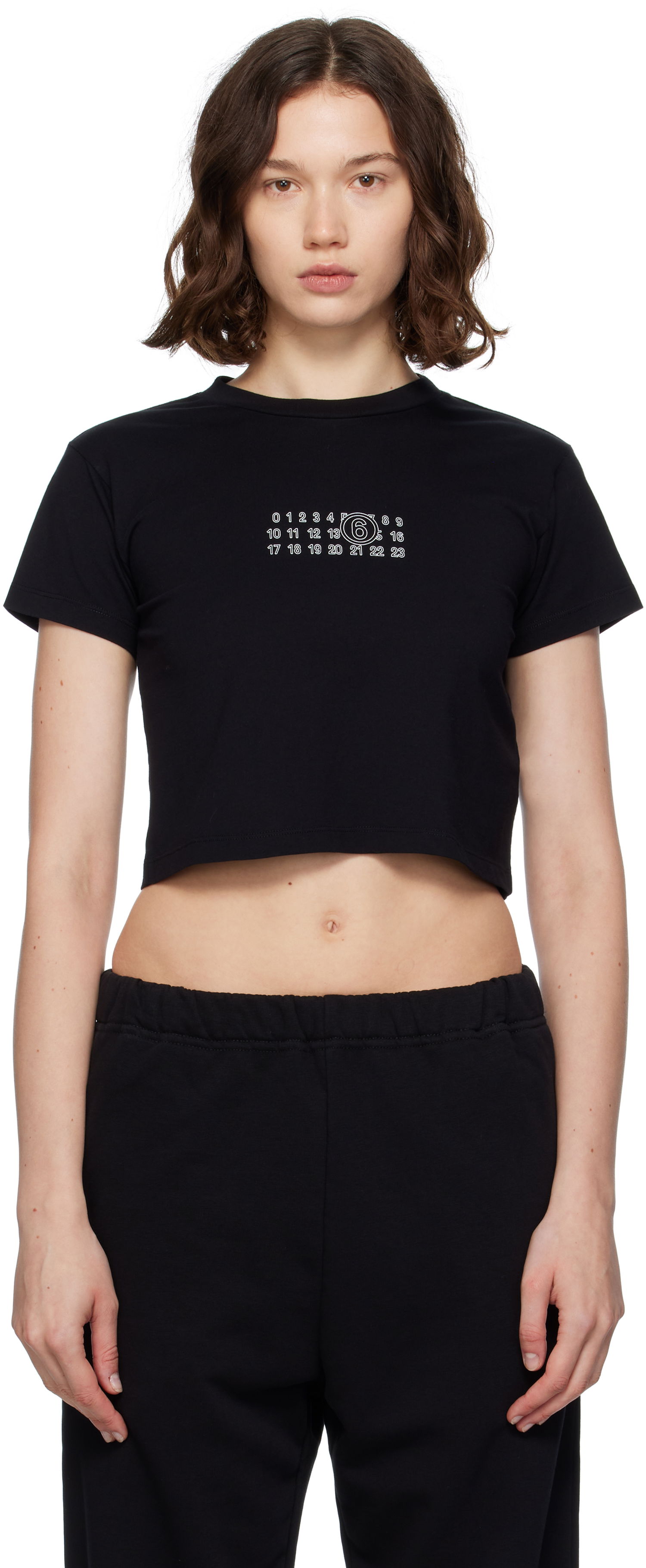 Crop Top Maison Margiela MM6 Maison Margiela Cropped T-Shirt Čierna | S52GC0352 S24312, 0