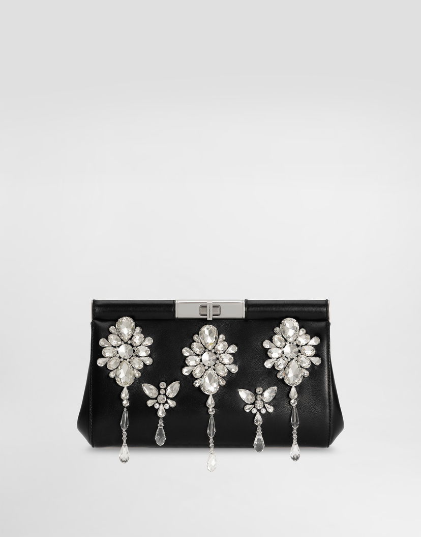 Kabelka Dolce & Gabbana Dolce & Gabbana Marlene Crystal Embroidered Clutch Čierna | BB7620AX07380999