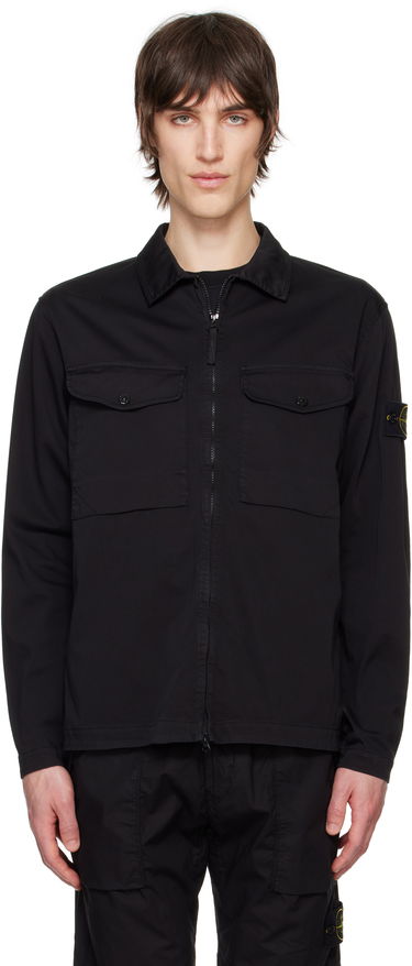 Košeľa Stone Island Stretch Cotton Overshirt Čierna | K1S15 1200128 S0012, 0