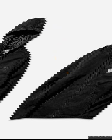 Bunda Carhartt WIP Cleveland Stone Washed Hooded Quilted Jacket Čierna | I036258 8906, 1