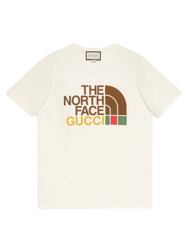 Tričko Gucci The North Face x Cotton T-shirt Biela | 615044 XJDBZ 9095
