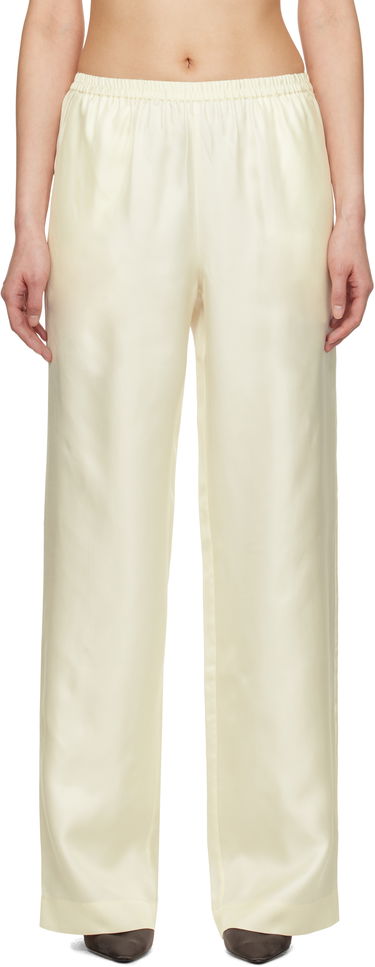 Nohavice Loulou de Saison Loulou de Saison Alera Silk Straight-Leg Trousers Žltá | ALERA, 0