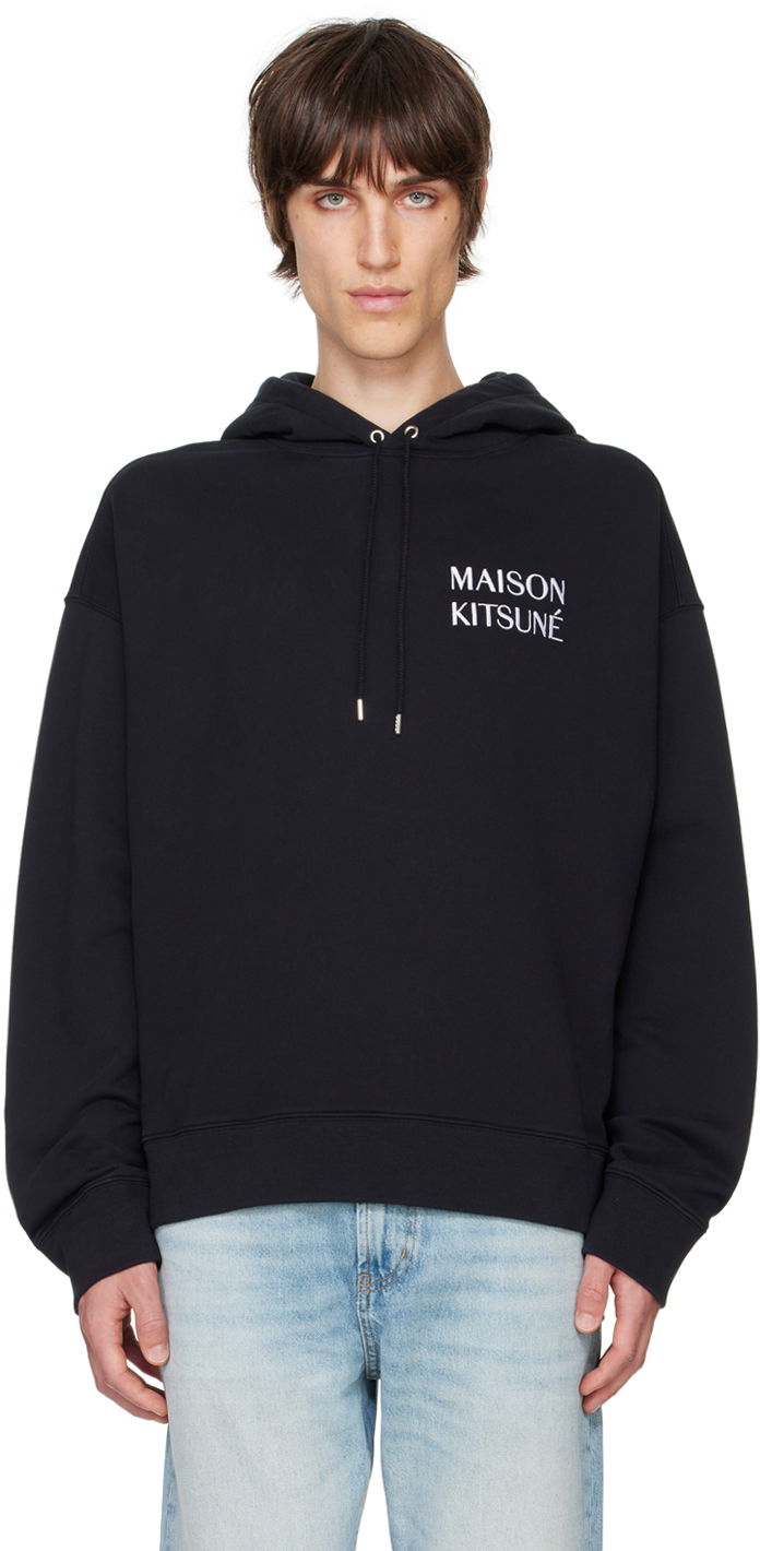 Mikina MAISON KITSUNÉ Waterfall Oversize Hoodie Čierna | NM00705KM0001, 0
