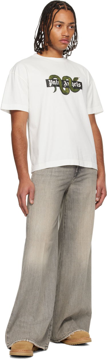 Tričko Palm Angels Snake Logo T-shirt Biela | PMAA109F25JER0080355, 3