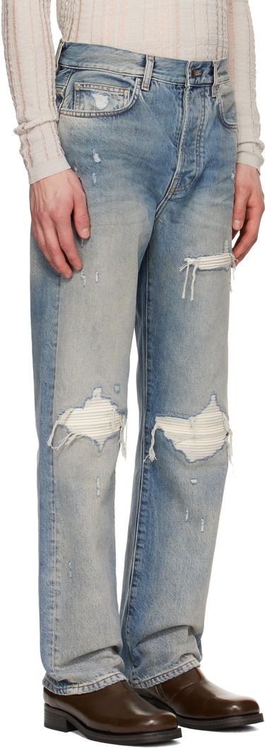 Džínsy AMIRI AMIRI Suede Straight MX1 Jeans Modrá | AMDNGH1085, 1