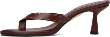 Doplnky Aeyde Aeyde Daphne Leather Toe-Post Heeled Sandals Vínová | A11-HS-AEAR75CI187-SS25-955-007, 2