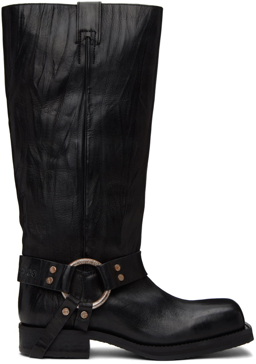 Black Buckle Boots