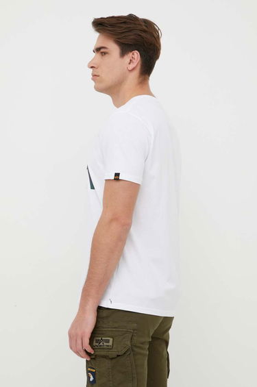 Tričko Alpha Industries NASA Rainbow Reflective Tee Biela | 178501RR.09, 2