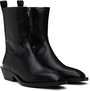 Oblečenie Aeyde Aeyde Luis Leather Cowboy Ankle Boots Čierna | A11-AB-LISS35BL-0122-800-001, 3