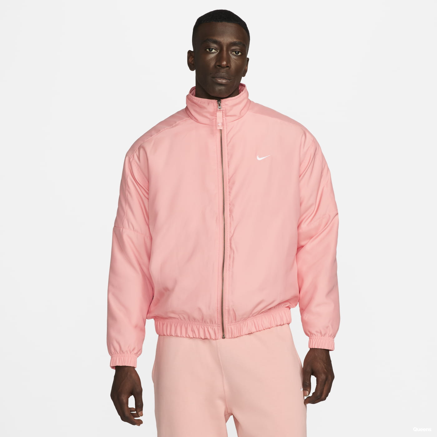 Bomber bunda Nike Solo Swoosh Satin Bomber Jacket Ružová | DN1266-697, 0