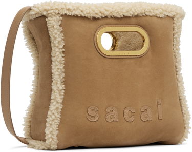 Tote bag sacai Shearling Small Shopper Bag Hnedá | S156-01, 2