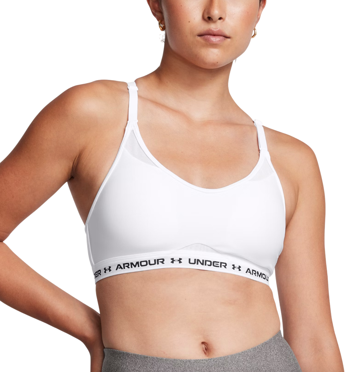 Podprsenka Under Armour Crossback Low Sports Bra Biela | 1386424-100, 0