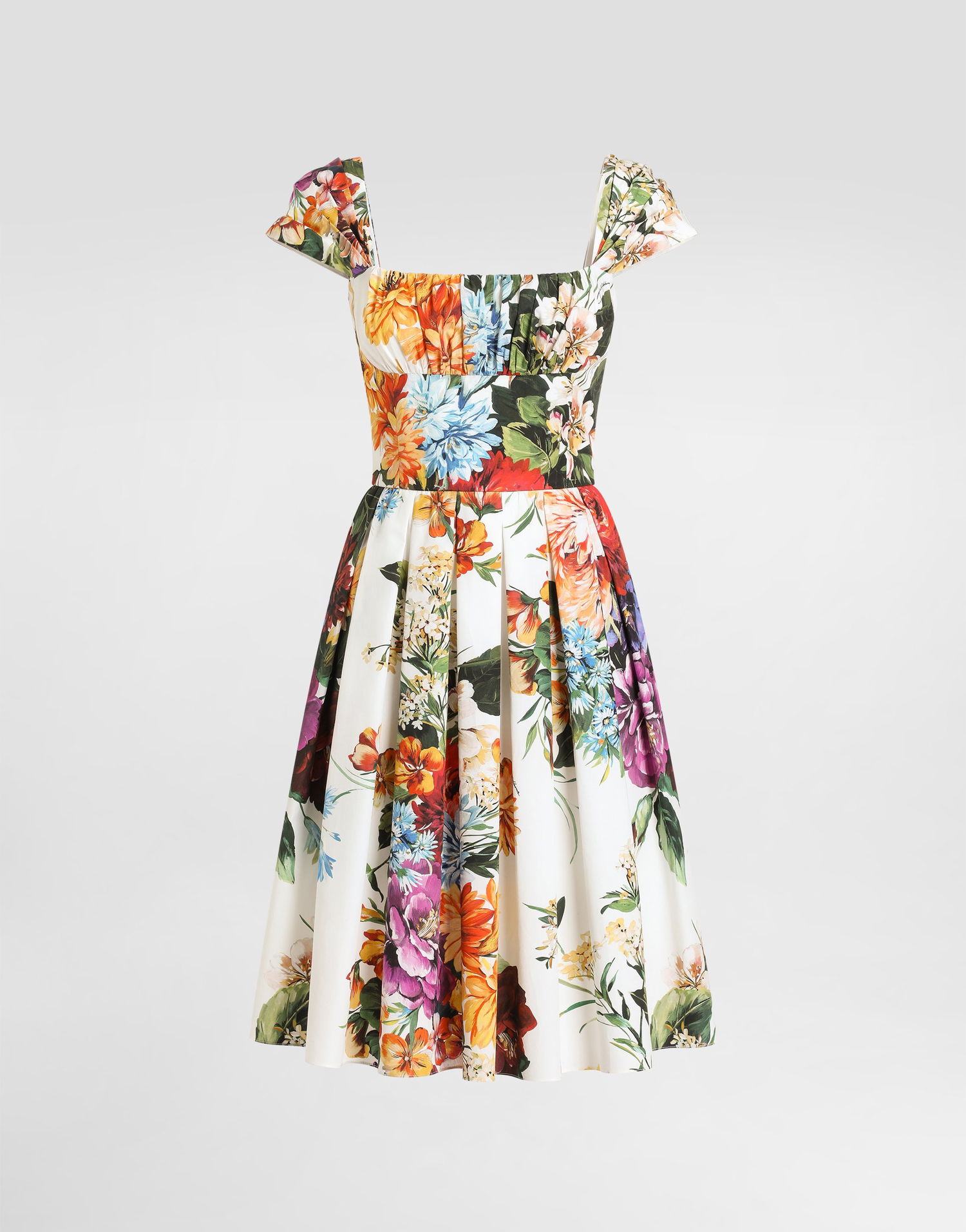 Šaty Dolce & Gabbana Flower Bouquet-print Poplin Dress Rôznofarebný | F6TVKTHS5TRHA5PC, 0