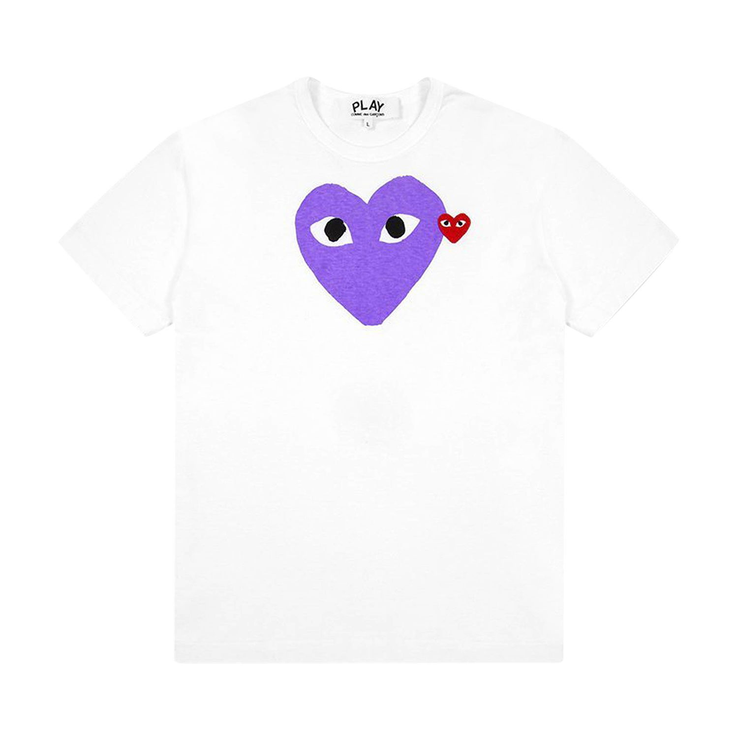 Tričko Comme des Garçons PLAY Red Emblem Heart T-Shirt Biela | az t106 051 1, 1