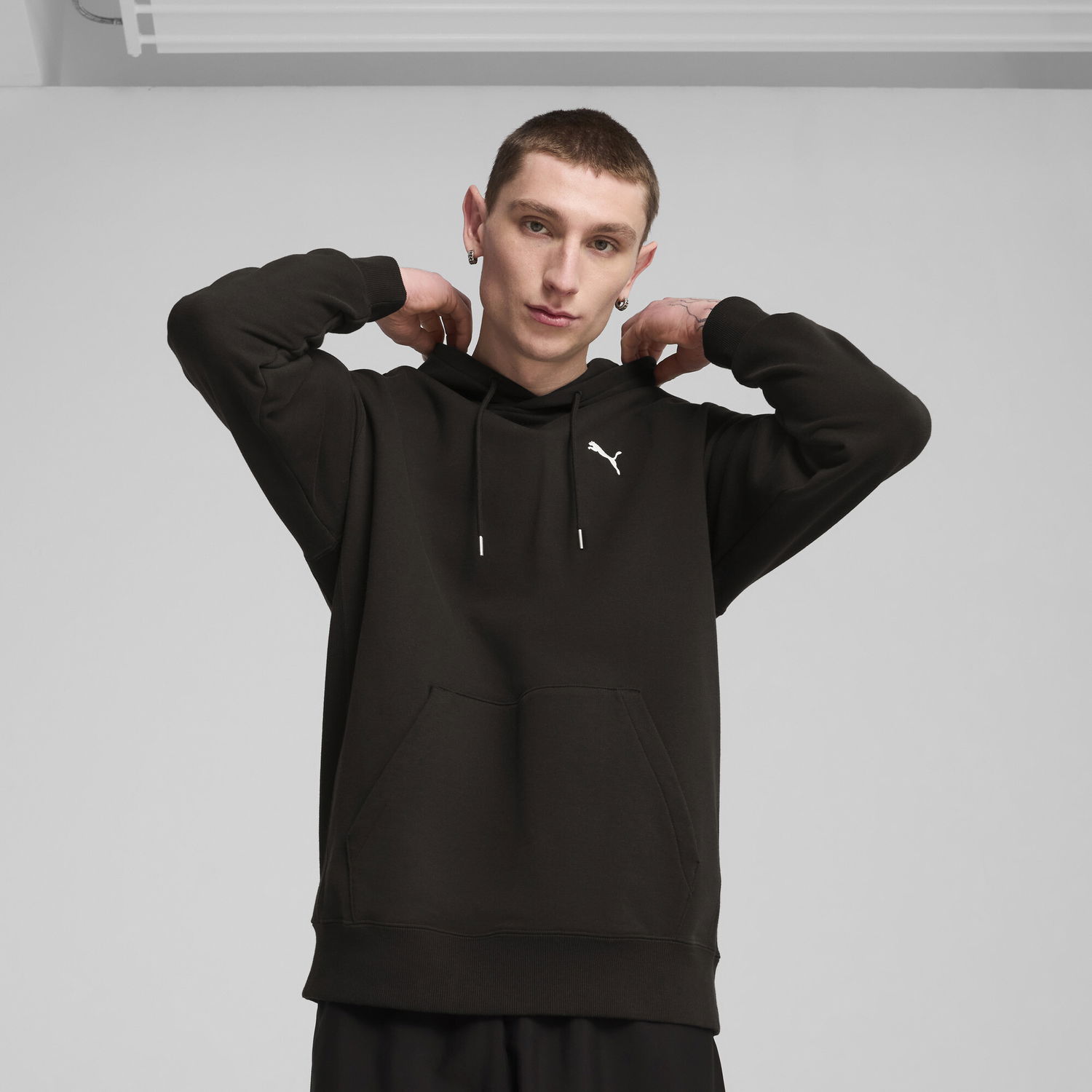Mikina Puma WARDROBE ESS Relaxed Fit Hoodie Čierna | 629648_01, 0