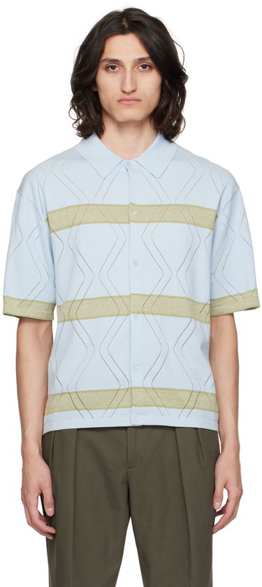 Košeľa Paul Smith Paul Smith Striped Knit Polo Shirt Modrá | M1R-629Y-M02314-40, 0