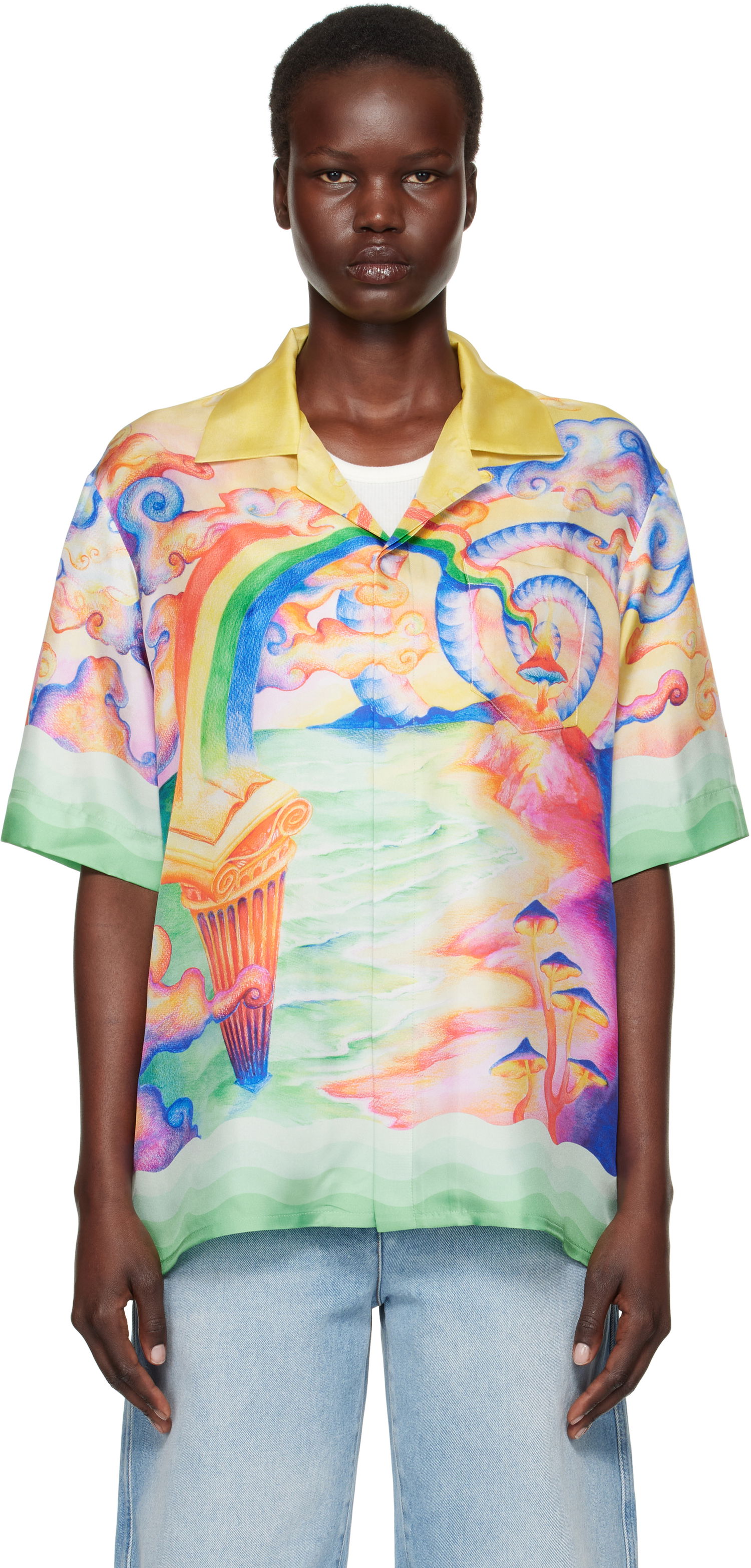 Košeľa Casablanca Printed Silk Shirt Rôznofarebný | U-WPS25-SH-003-04, 0