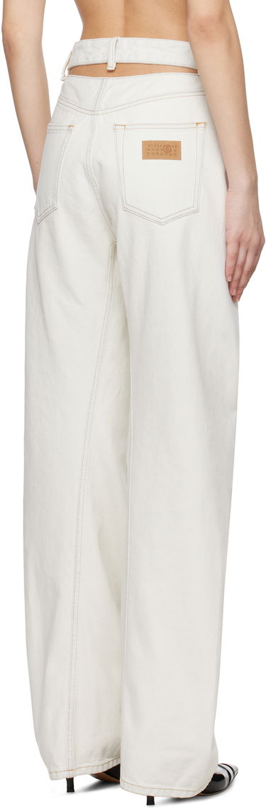 Džínsy Maison Margiela MM6 Maison Margiela Contrast Stitch Jeans Biela | S62LB0184 M30018, 2