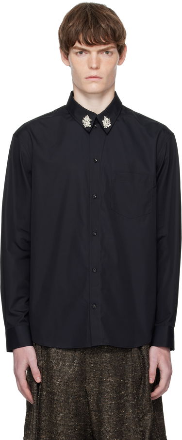 Košeľa Simone Rocha Simone Rocha Beaded Flower Cluster Classic Shirt Čierna | 5384B 1025, 0