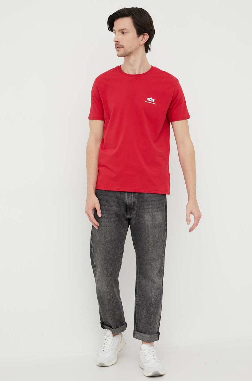 Tričko Alpha Industries Logo Tee Červená | 188505.328, 1