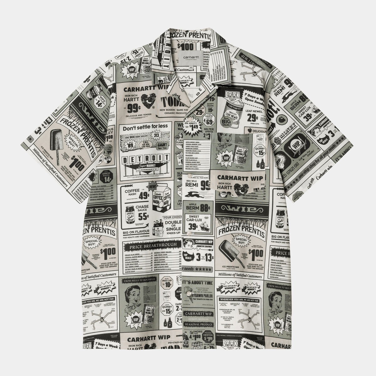 Košeľa Carhartt WIP Carhartt WIP Short Sleeve Catalogue Print Shirt Šedá | I034548_9, 0