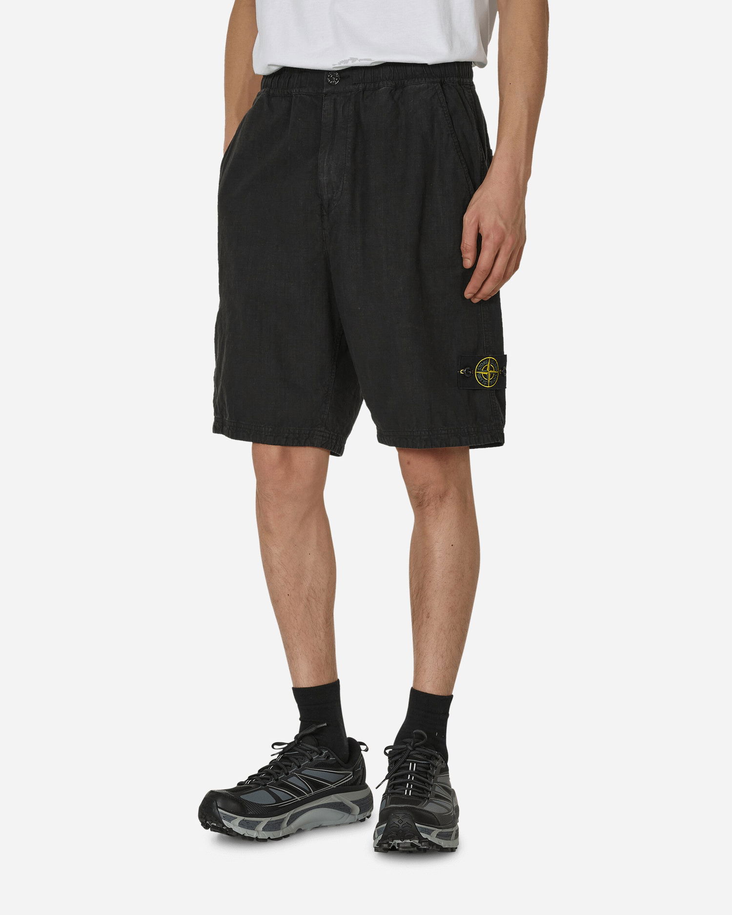 Šortky Stone Island Lino Nylon Tela-TC Shorts Čierna | 8015L0530 V0029, 1