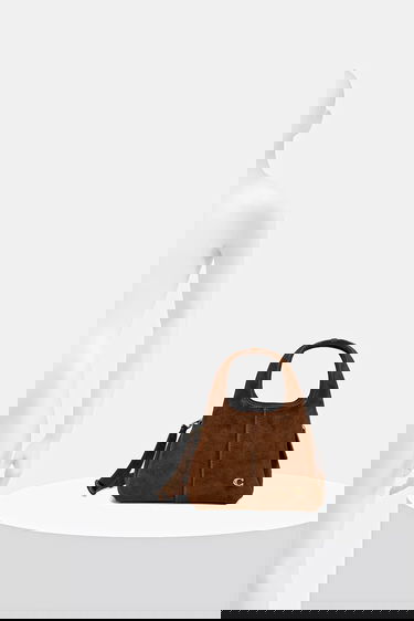 Taška cez rameno Coach Coach Lana 23 Suede Shoulder Bag Hnedá | CBZ95, 5