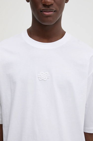 Tričko Filling Pieces Filling Pieces Boxy Embroidered T-Shirt Biela | 74413791901, 6
