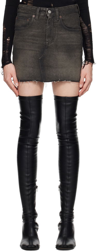 Sukňa Maison Margiela Faded Denim Miniskirt Hnedá | S62ME0011 S30848, 0