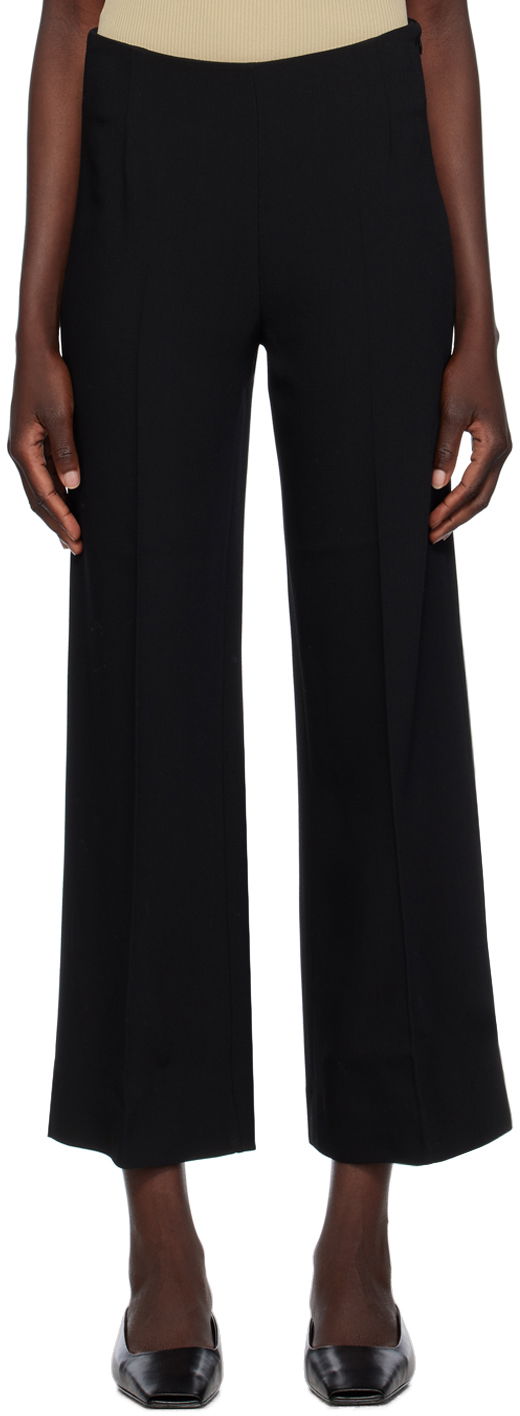 Nohavice TOTEME TOTEME Wide Leg Trousers Čierna | 233-2042-274, 0
