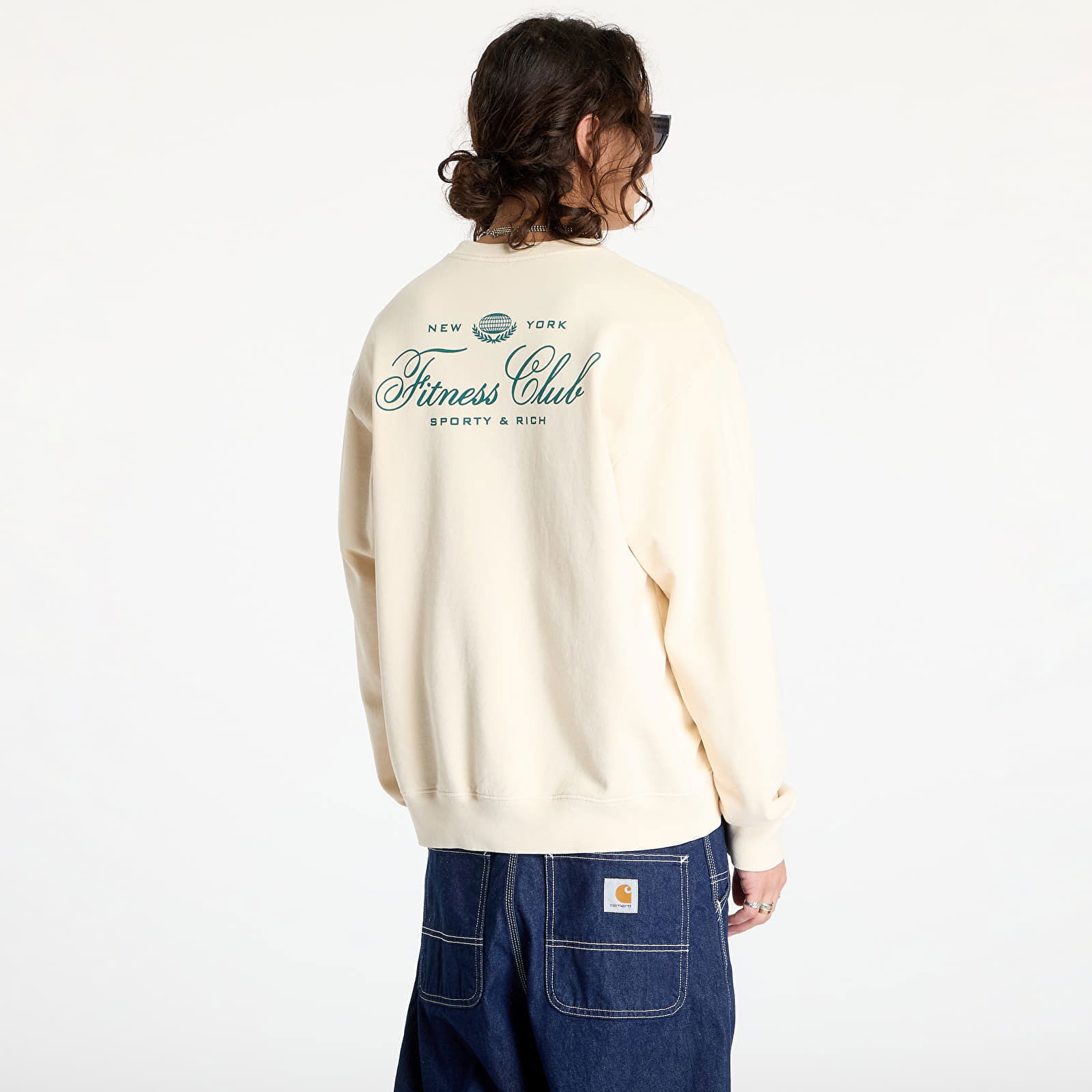 Fitness World Crewneck UNISEX Cream/ Alpine XS