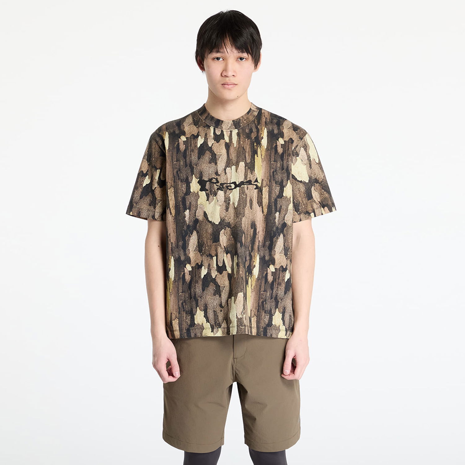 Tričko ROA ROA Bark Camouflage T-Shirt Hnedá | RBMW0440JY43 GRN0027, 0