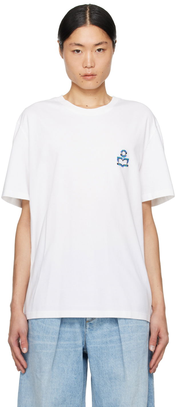 Tričko ISABEL MARANT Hugo T-Shirt Biela | 24PTS0149HB-B1N02H, 0