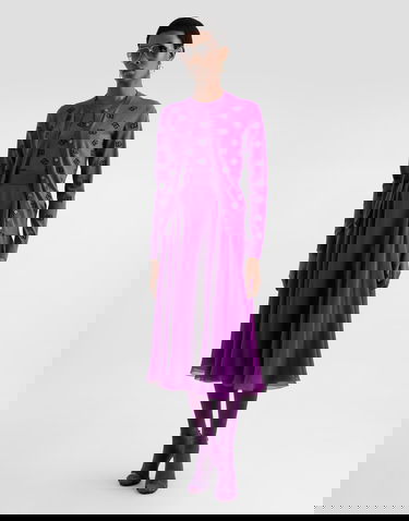 Tielko Dolce & Gabbana Wool And Silk DG Logo Knit Tank Top Fialová | FXT04TJGMB2F1540, 3