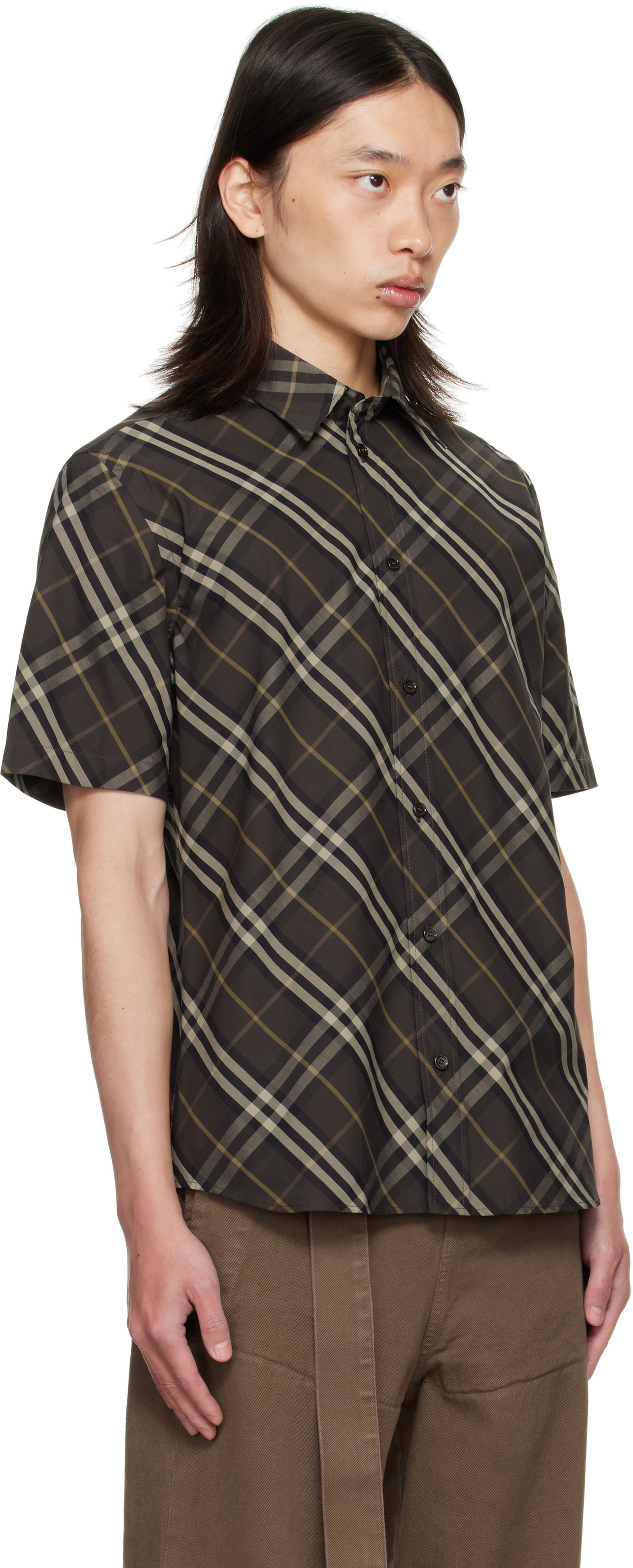 Košeľa Burberry Burberry Relaxed Fit Check Cotton Shirt Hnedá | 8116127, 1