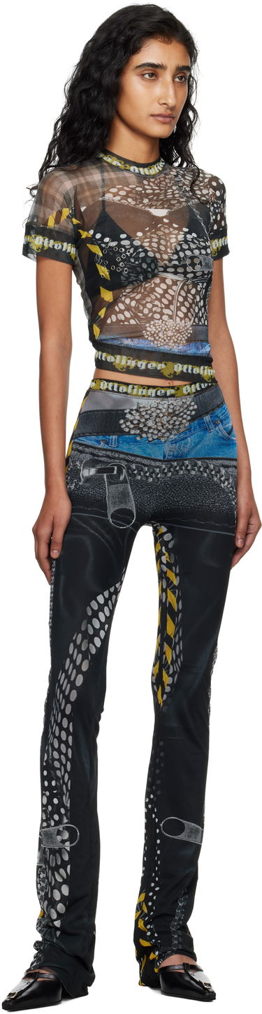 Tričko Ottolinger Ottolinger Mesh Print T-Shirt Čierna | 101-100401-04, 3