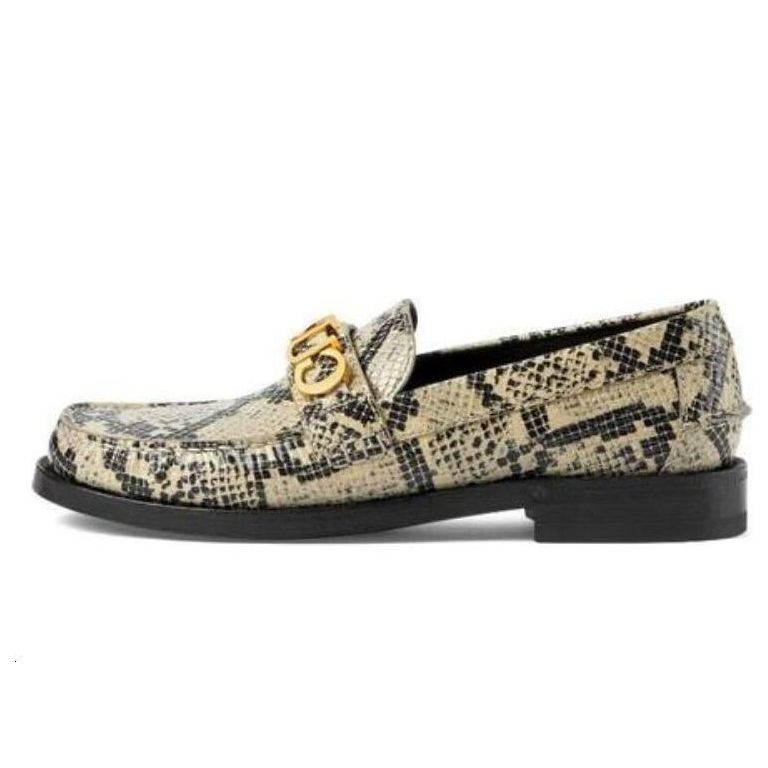 Tenisky a topánky Gucci Gucci Python Print Logo Loafers Béžová | 700036-19Y00-9719