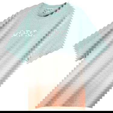 Tričko A.P.C. Men's A.P.C. x Asics Wind Logo Dip Dye T-Shirt, Size Small Tyrkysová | COEAV-H26481-SAA, 1