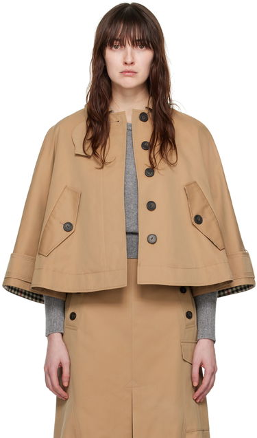 Bunda Erdem Erdem Cropped Trench Coat Béžová | PS24_R1J1_CACT, 0