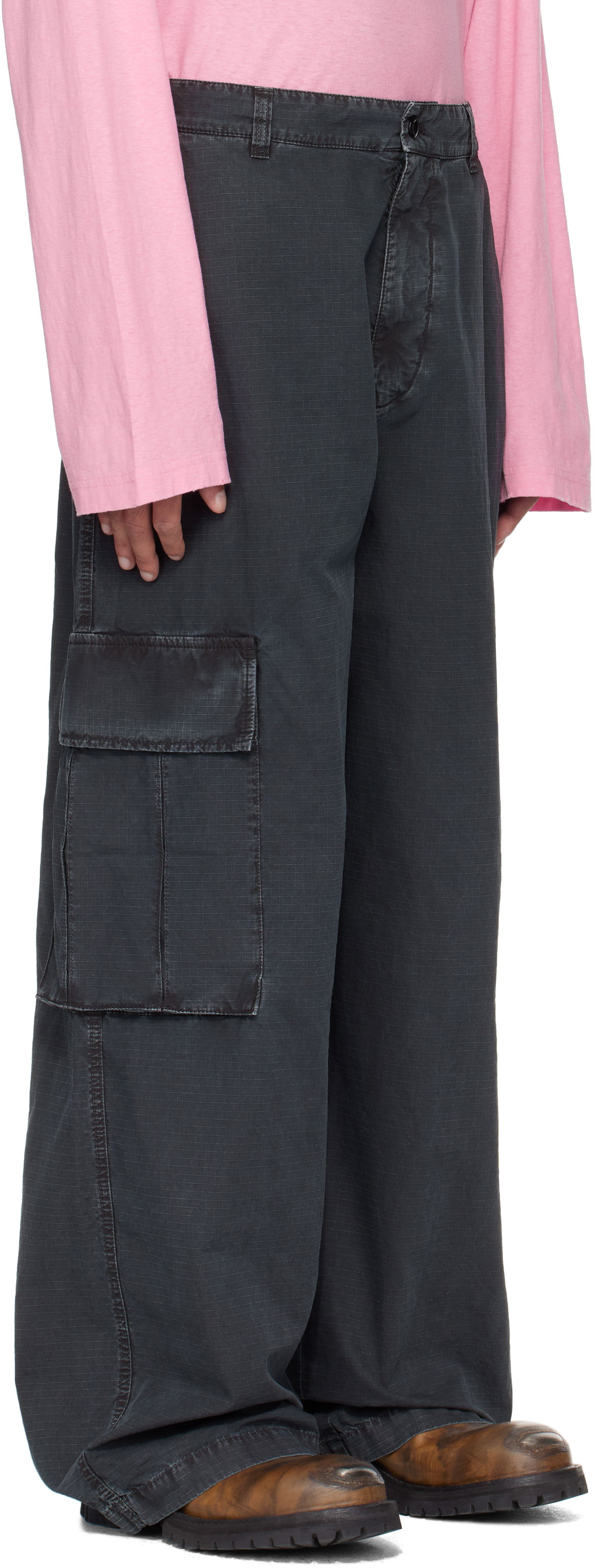 Cargo nohavice Acne Studios Acne Studios Ripstop Cargo Pants Čierna | BK0657-, 1