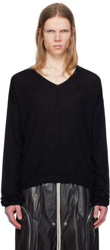 Sveter Rick Owens Rick Owens Hollywood V-Neck Sweater Čierna | RU01E5621 WS, 0