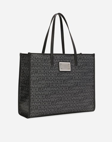 Tote bag Dolce & Gabbana Large Coated Jacquard Shopper Čierna | BM2274AJ7058B969, 2