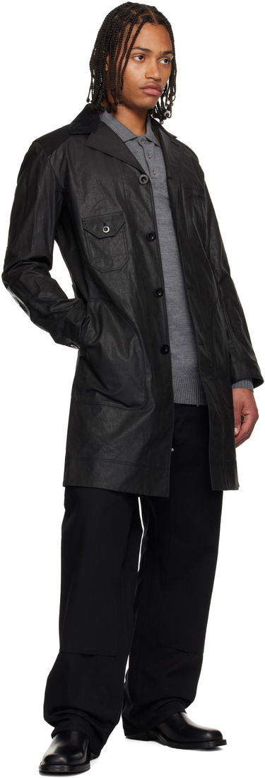 Kabáty Junya Watanabe Junya Watanabe Coated Cotton Coat Čierna | WP-C011-051, 3