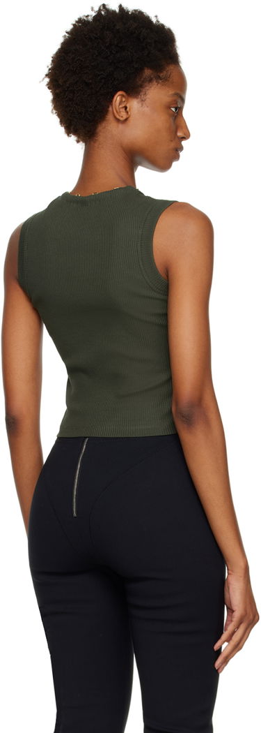 Tielko Dion Lee Hook & Eye Ribbed Tank Top Zelené | C3075F22, 2