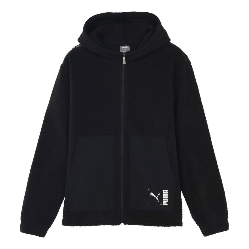 Mikina Puma Lamb's Wool Zip-Up Hoodie Čierna | 586607-01