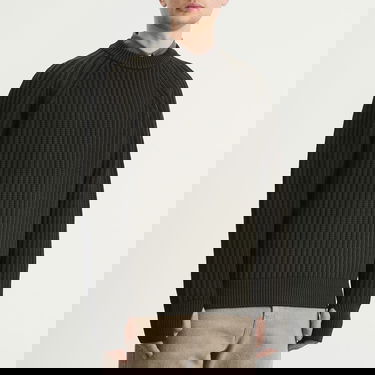 Sveter Junya Watanabe Junya Watanabe MAN Double Sided Ribbed Knit Large Zelené | WP-N002-051-1, 2