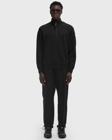 Sveter C.P. Company C.P. Company Cotton Diagonal Fleece Half Zip Sweatshirt Čierna | 18CMSS125A110044G-999, 1