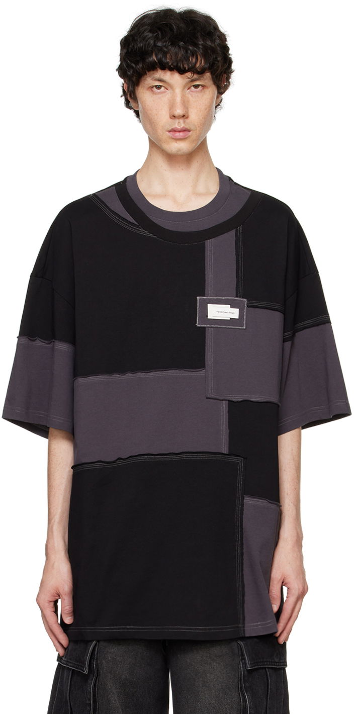 Tričko Feng Chen Wang Feng Chen Wang Patchwork T-Shirt Čierna | FMF18TS01, 0