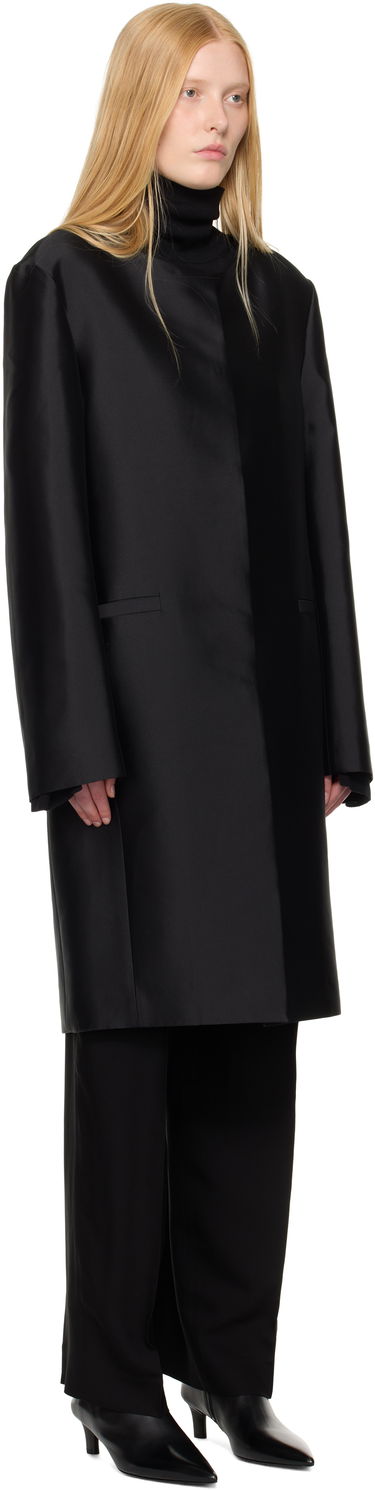 Kabáty TOTEME TOTEME Collarless Coat Čierna | 253-WRO0213-FB0429, 1