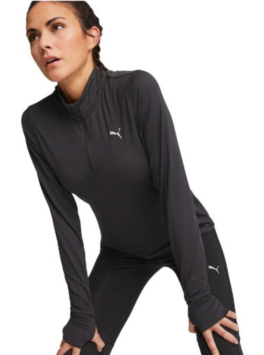 Mikina Puma Run Favourite Quarter-Zip Running Top Čierna | 523170_01